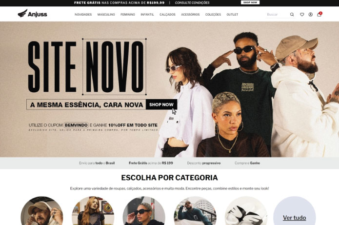 Anjuss lança novo e-commerce focado em usabilidade e muito estilo